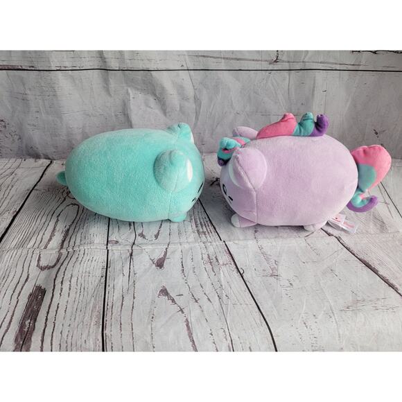 Aurora World Tasty Peach Meowchi Mint Teal Cat Purple Unicorn Cat 7in Plush - Picture 7 of 10